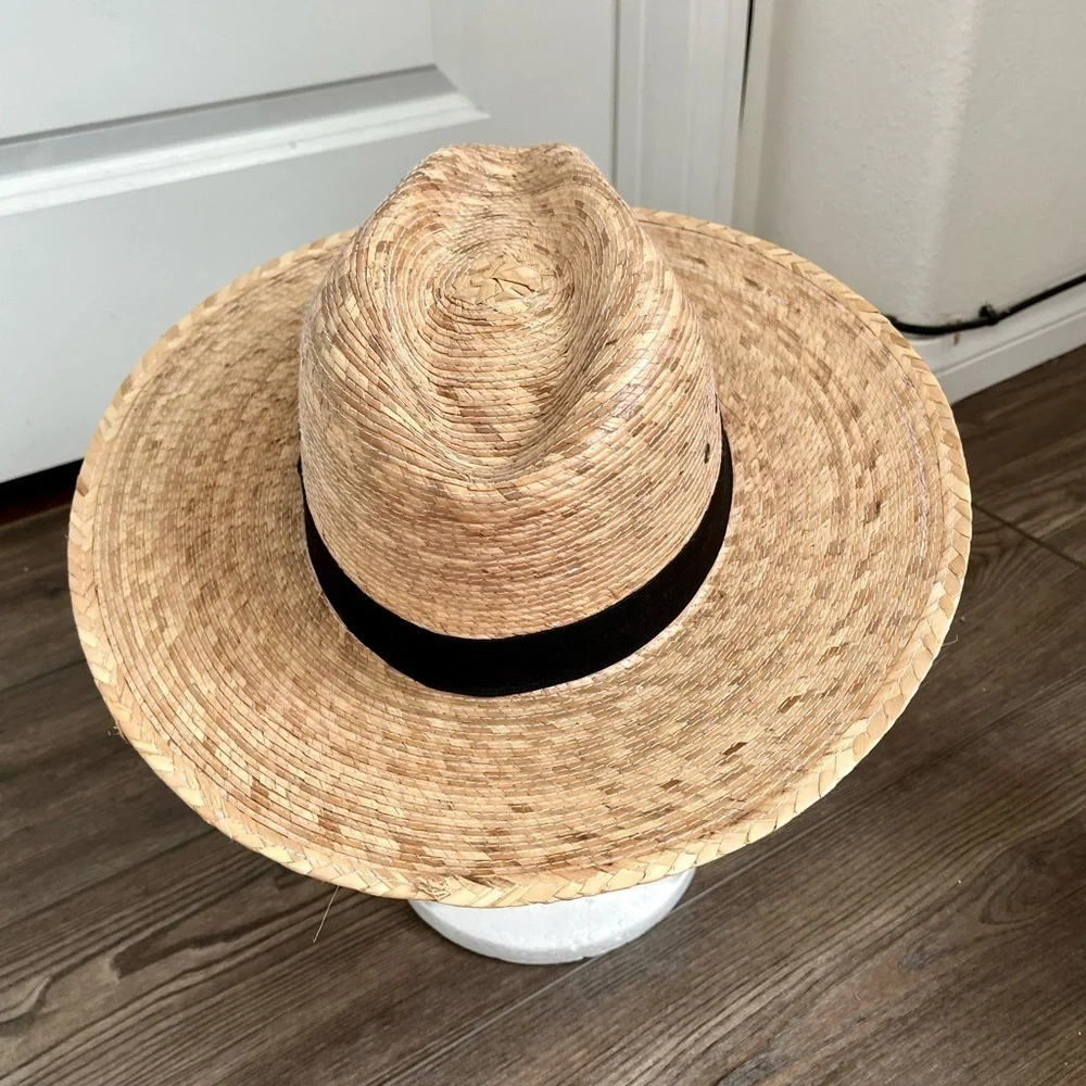 Stylish Straw Hat with Black Band
